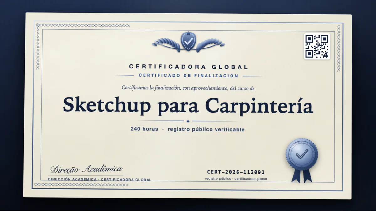 Portada del curso Sketchup para Carpintería