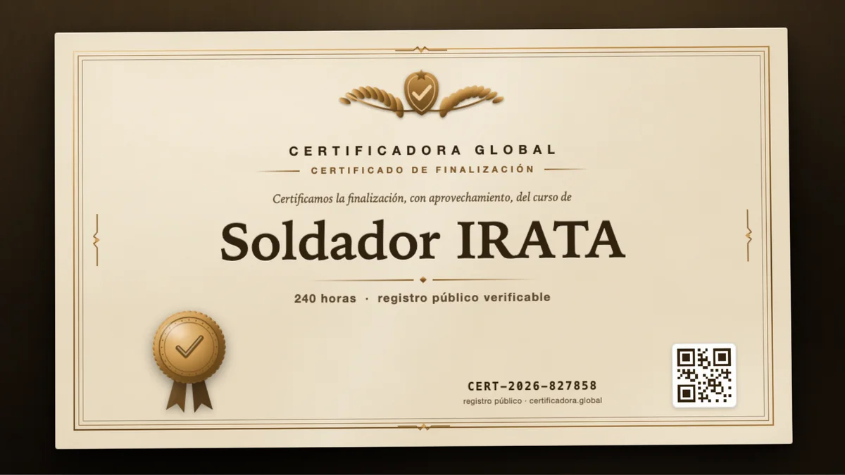 Portada del curso Soldador IRATA