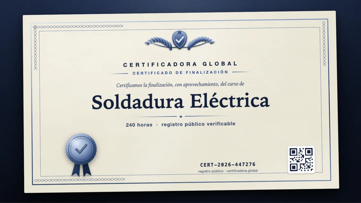 Portada del curso Soldadura Eléctrica