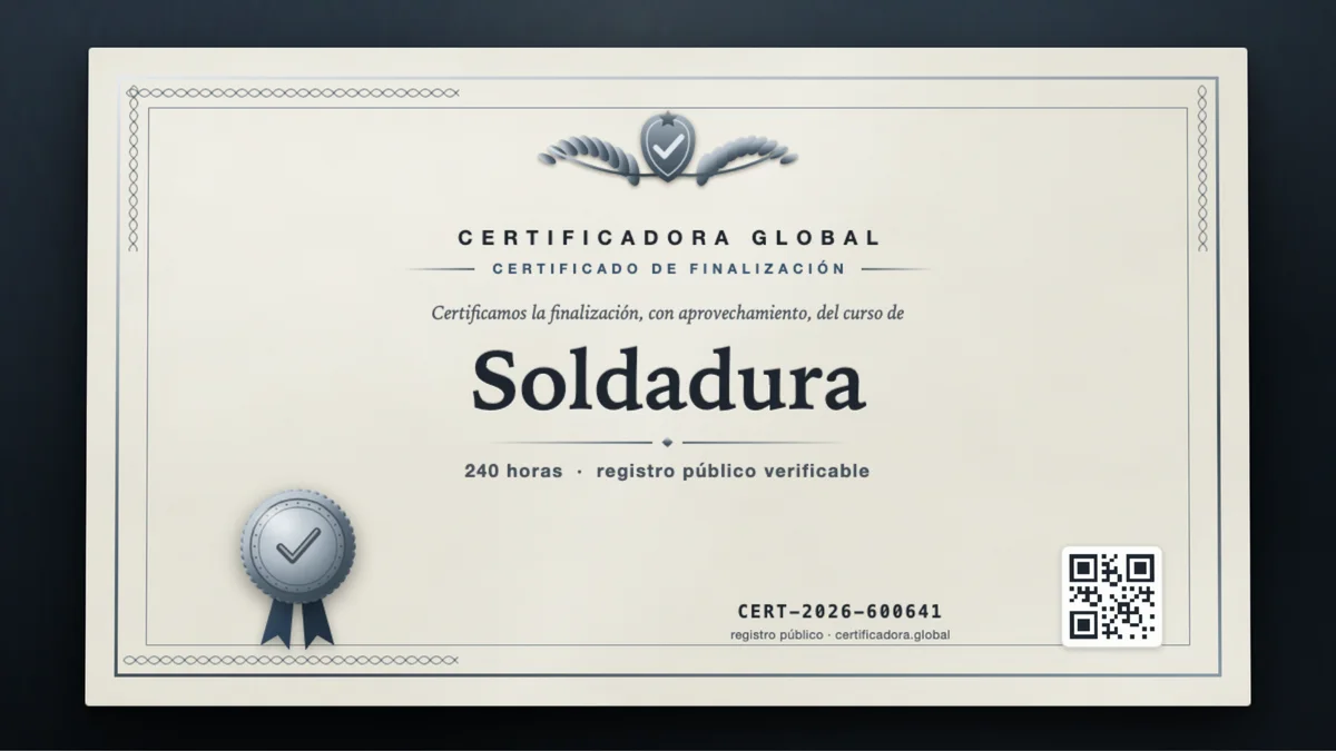 Portada del curso Soldadura