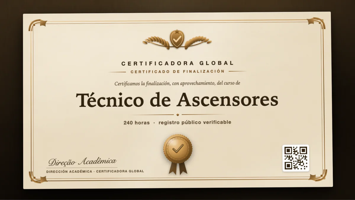 Portada del curso Técnico de Ascensores