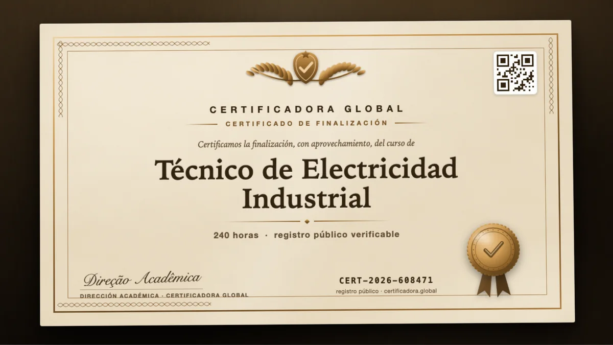 Portada del curso Técnico de Electricidad Industrial