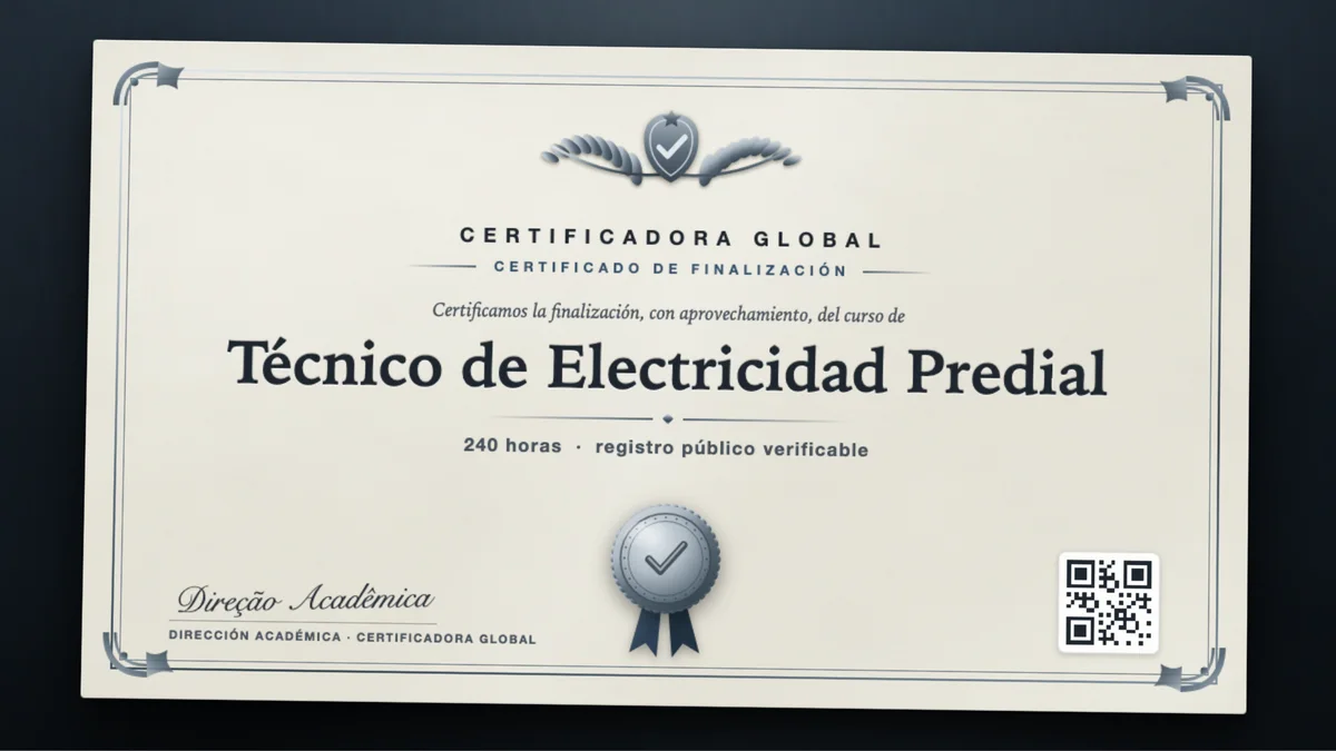 Portada del curso Técnico de Electricidad Predial