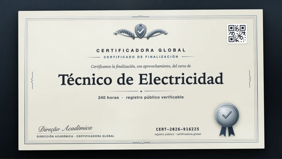 Portada del curso Técnico de Electricidad