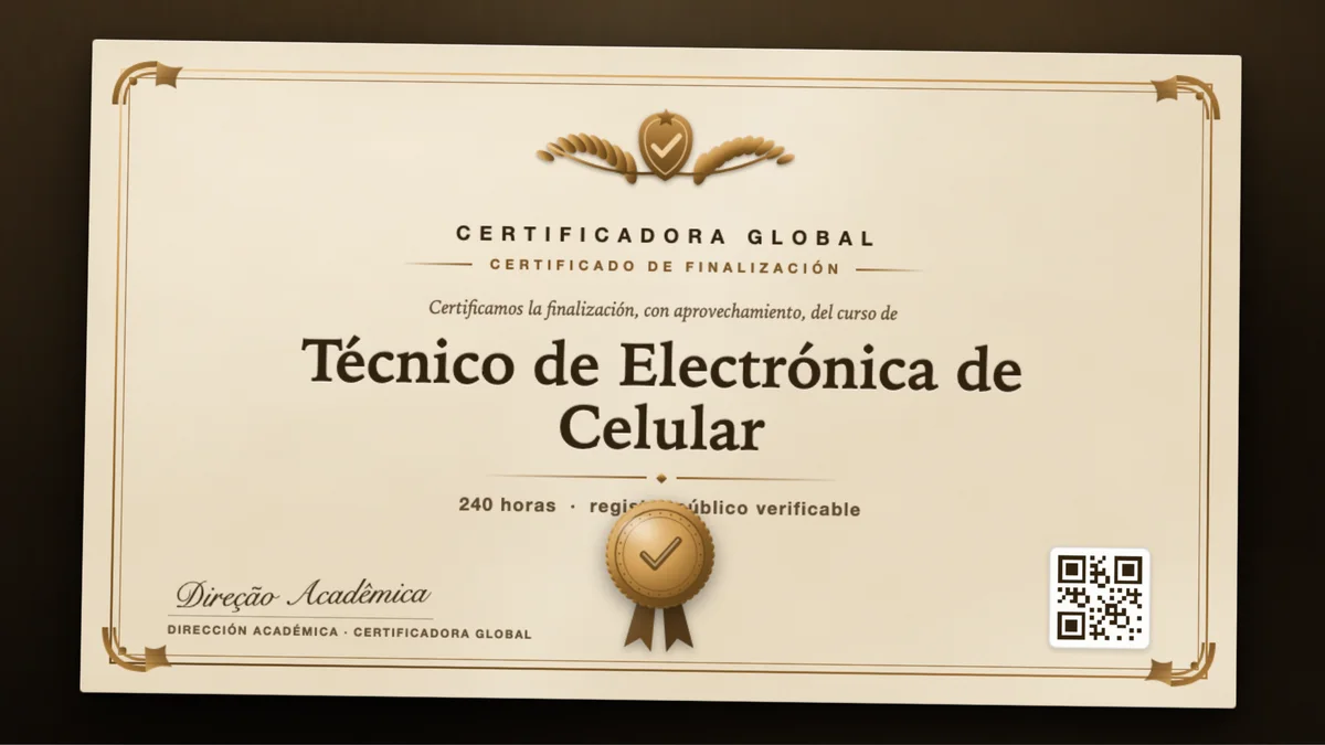 Portada del curso Técnico de Electrónica de Celular