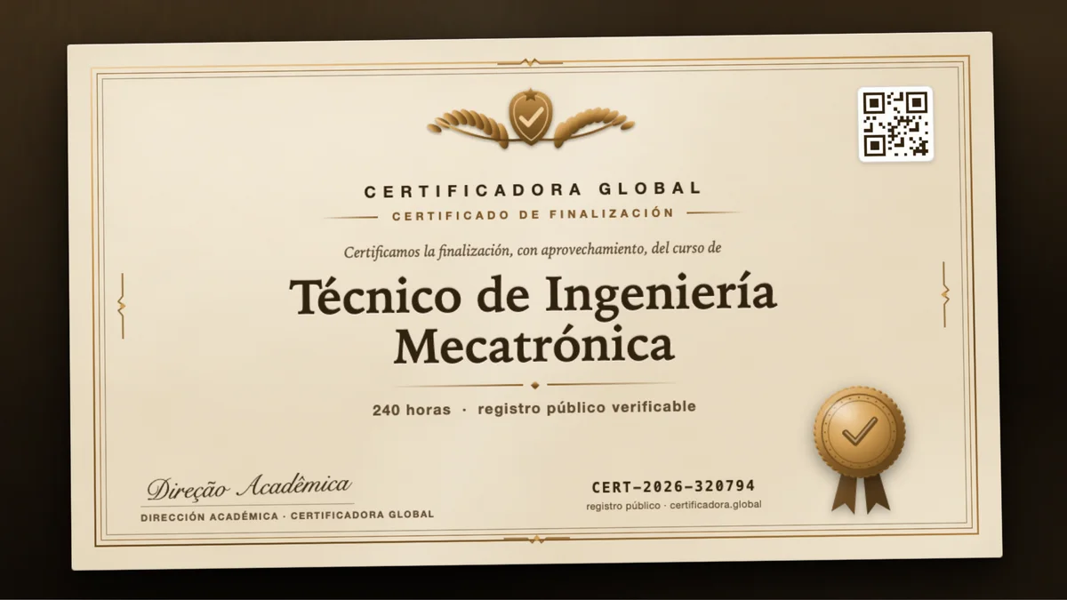 Portada del curso Técnico de Ingeniería Mecatrónica