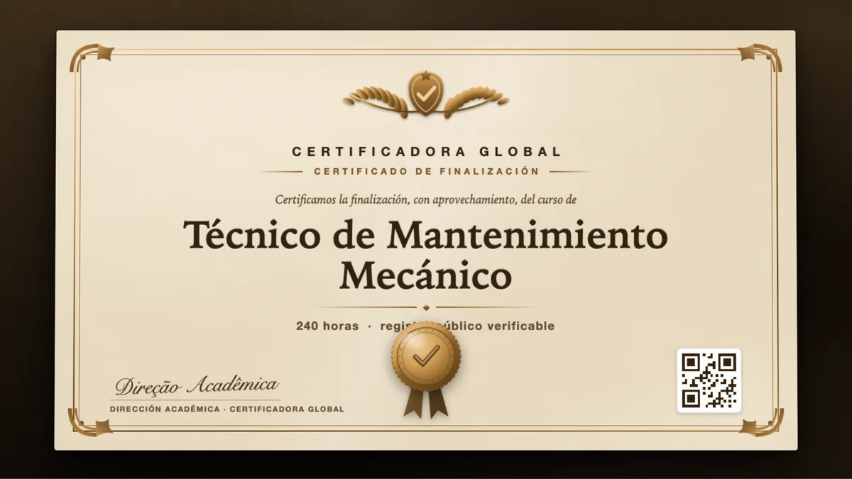Portada del curso Técnico de Mantenimiento Mecánico