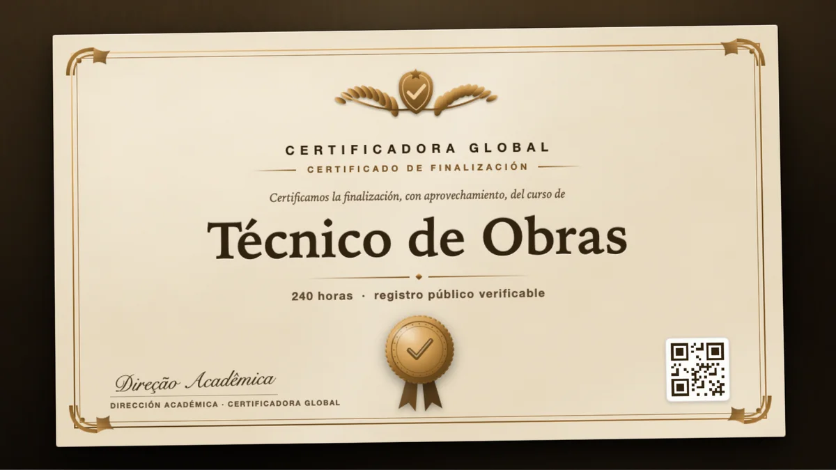 Portada del curso Técnico de Obras