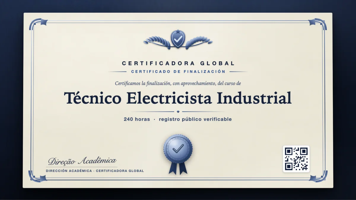 Portada del curso Técnico Electricista Industrial