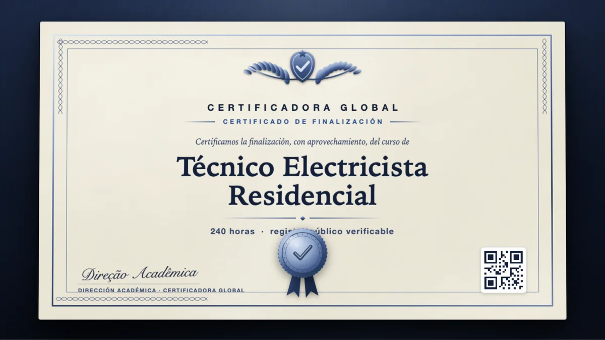 Portada del curso Técnico Electricista Residencial