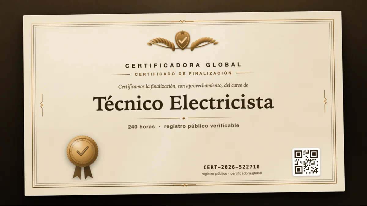 Portada del curso Técnico Electricista