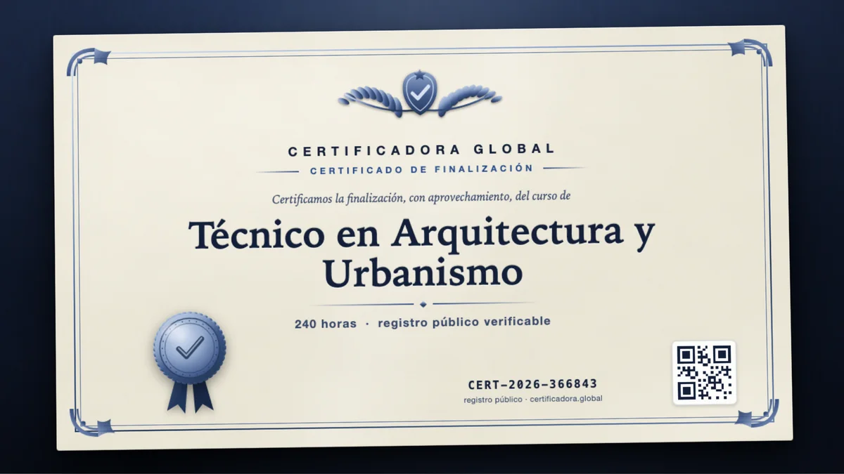 Portada del curso Técnico en Arquitectura y Urbanismo