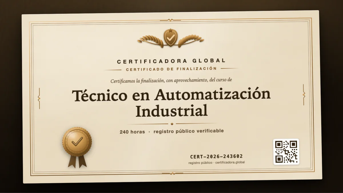 Portada del curso Técnico en Automatización Industrial