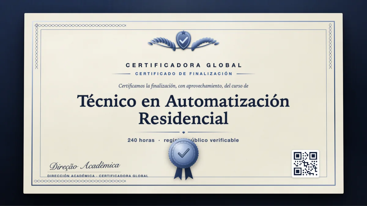 Portada del curso Técnico en Automatización Residencial