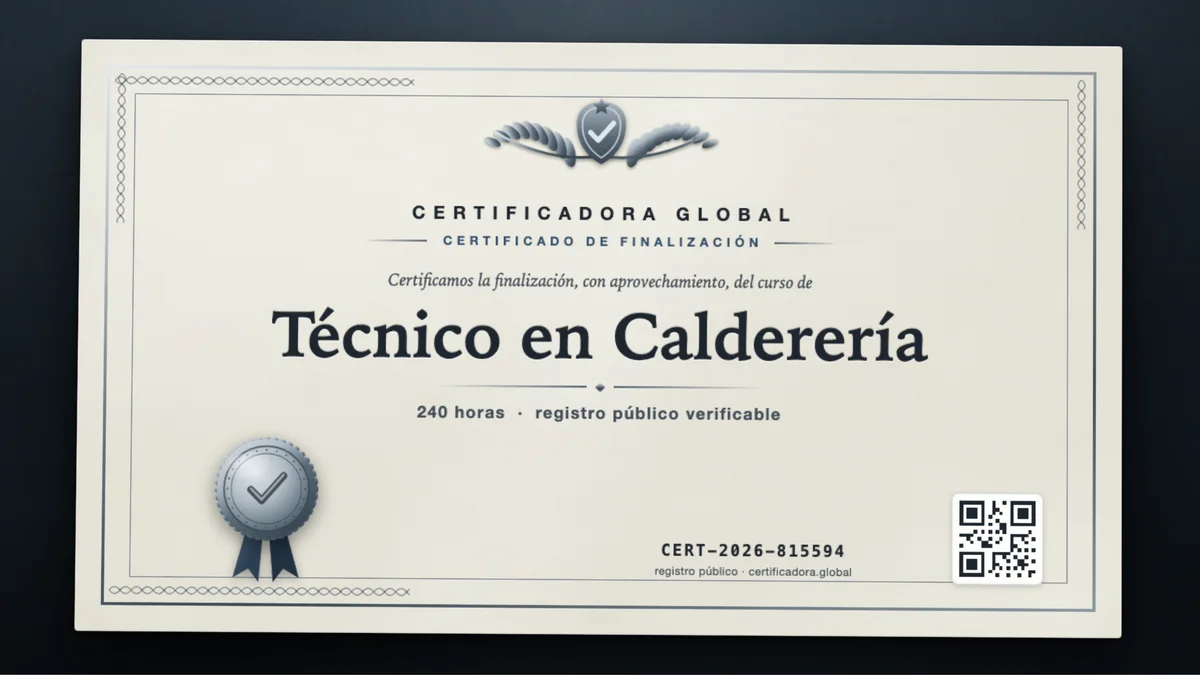 Portada del curso Técnico en Calderería
