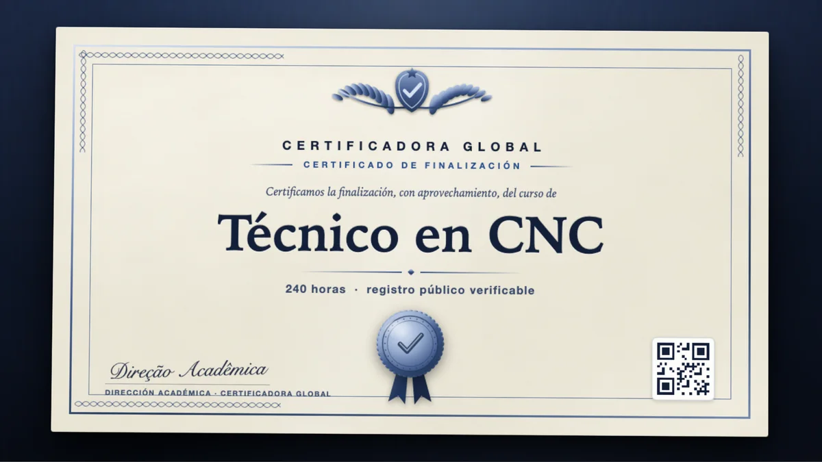 Portada del curso Técnico en CNC