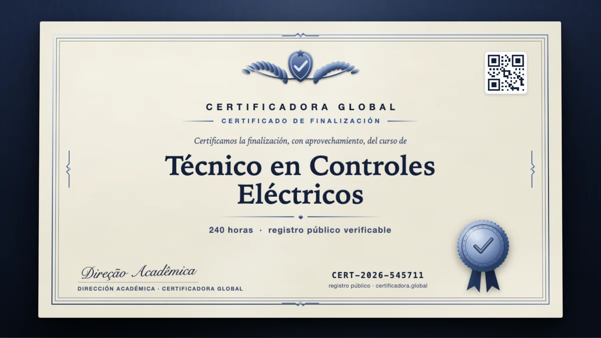 Portada del curso Técnico en Controles Eléctricos