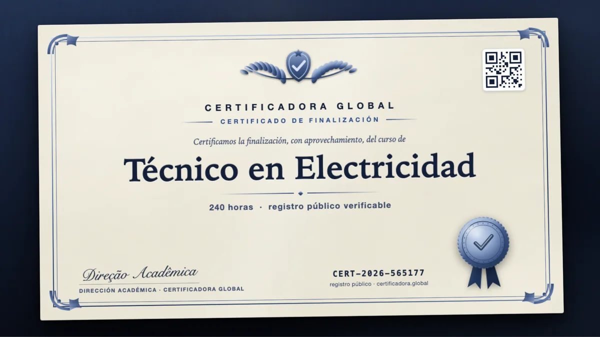 Portada del curso Técnico en Electricidad