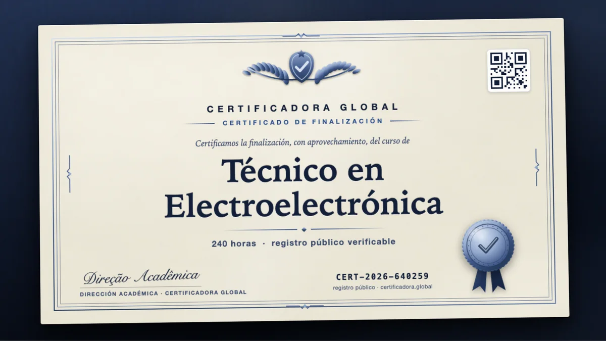 Portada del curso Técnico en Electroelectrónica