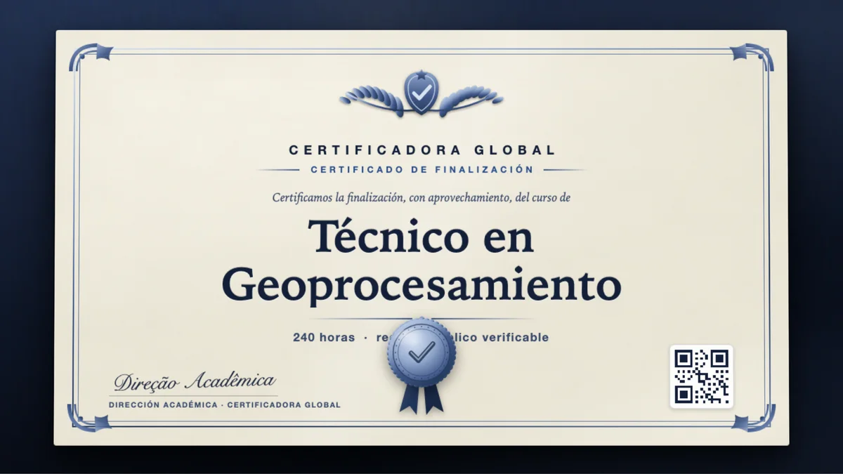 Portada del curso Técnico en Geoprocesamiento