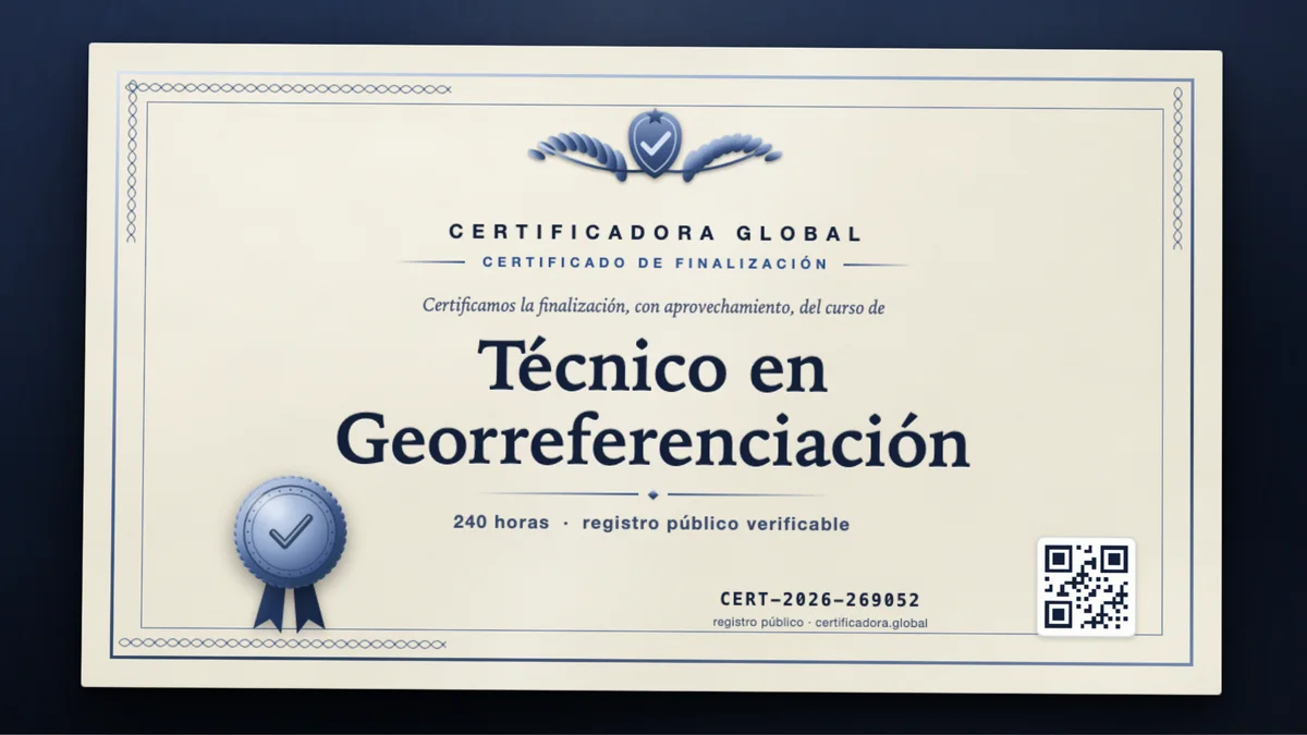 Portada del curso Técnico en Georreferenciación