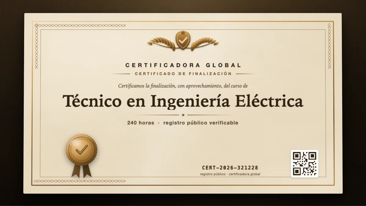 Portada del curso Técnico en Ingeniería Eléctrica