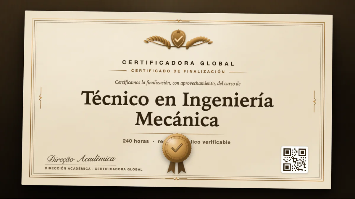 Portada del curso Técnico en Ingeniería Mecánica