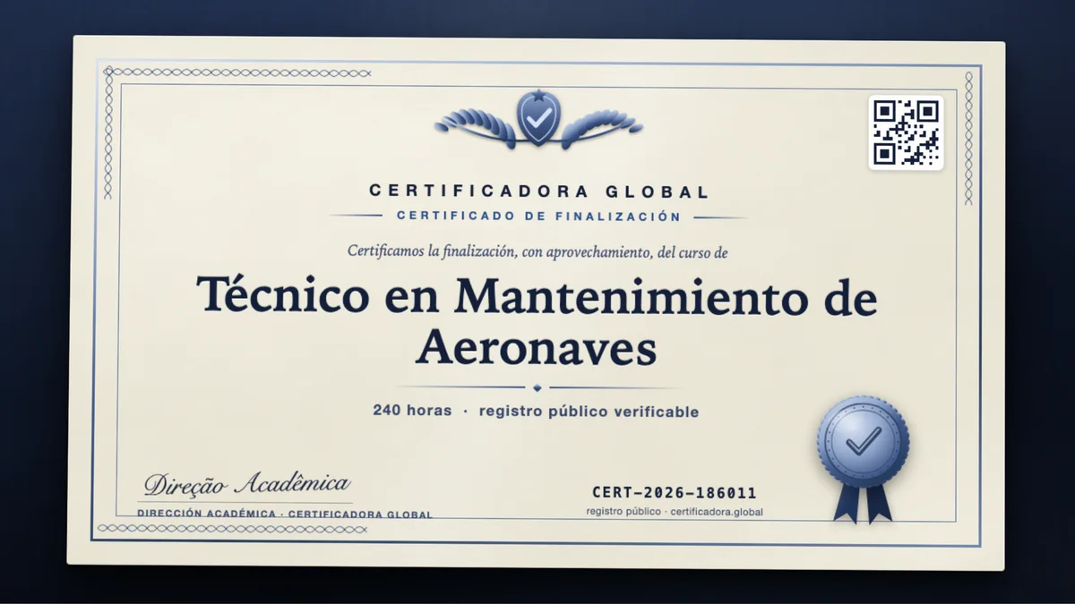 Portada del curso Técnico en Mantenimiento de Aeronaves