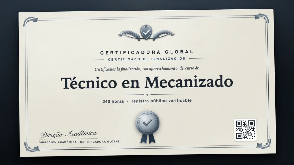 Portada del curso Técnico en Mecanizado
