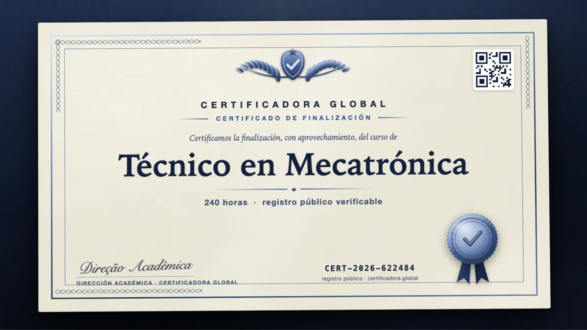 Portada del curso Técnico en Mecatrónica