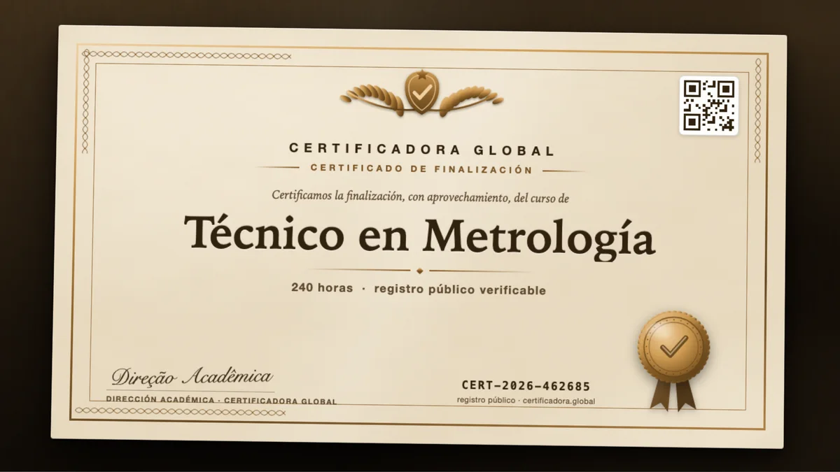 Portada del curso Técnico en Metrología