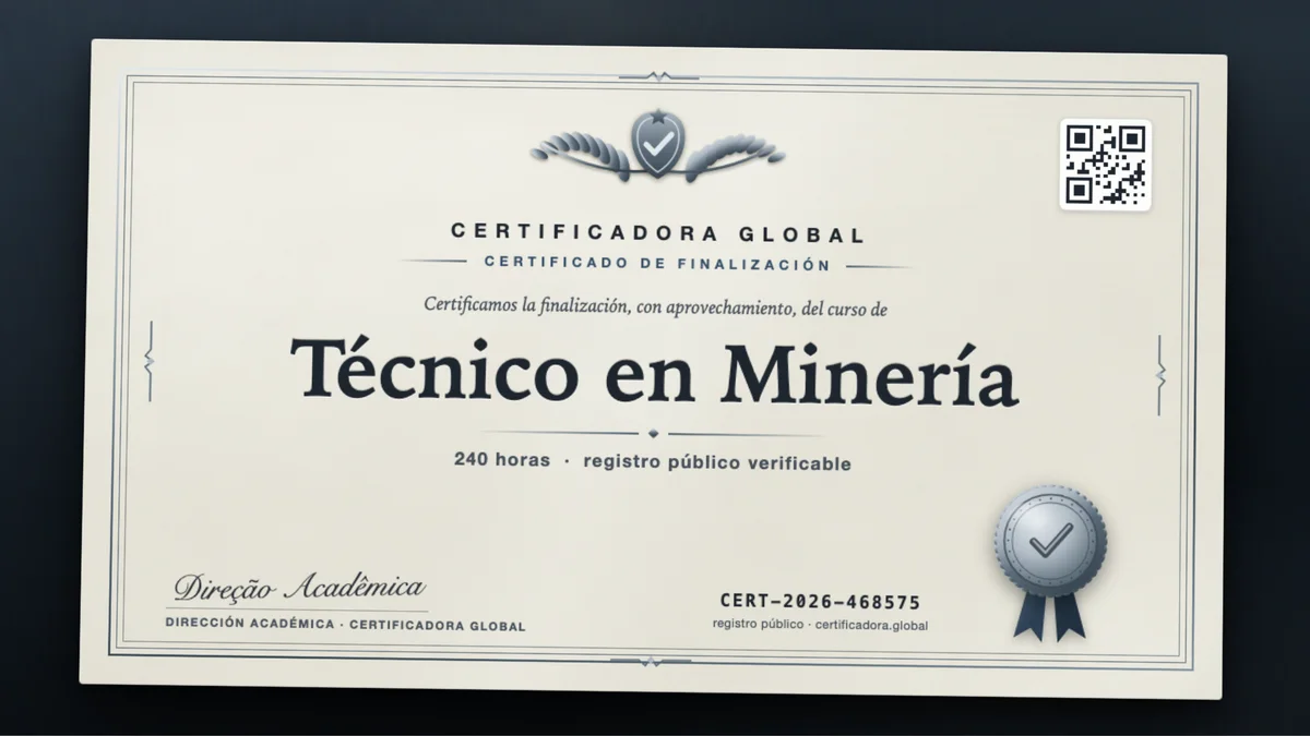 Portada del curso Técnico en Minería