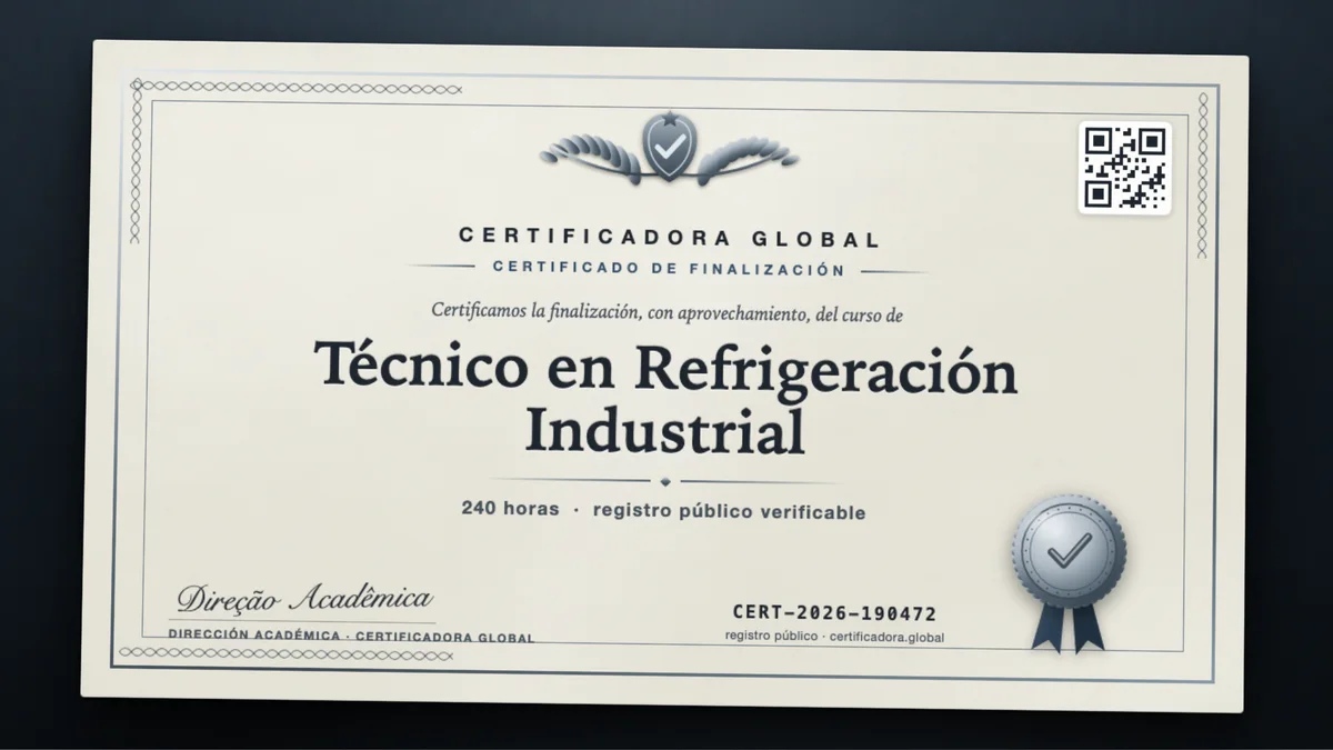 Portada del curso Técnico en Refrigeración Industrial
