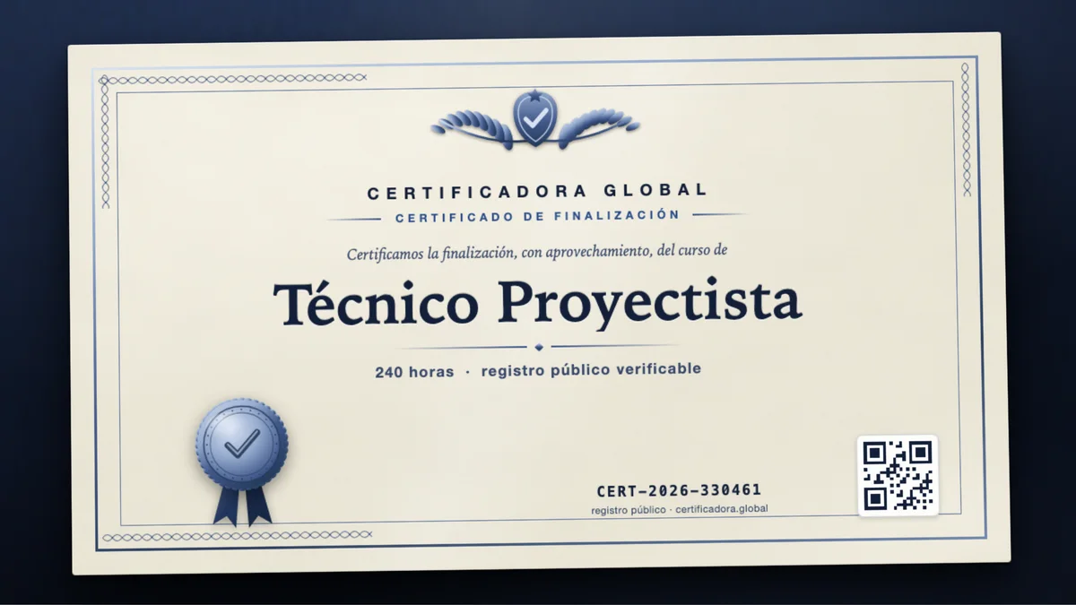 Portada del curso Técnico Proyectista
