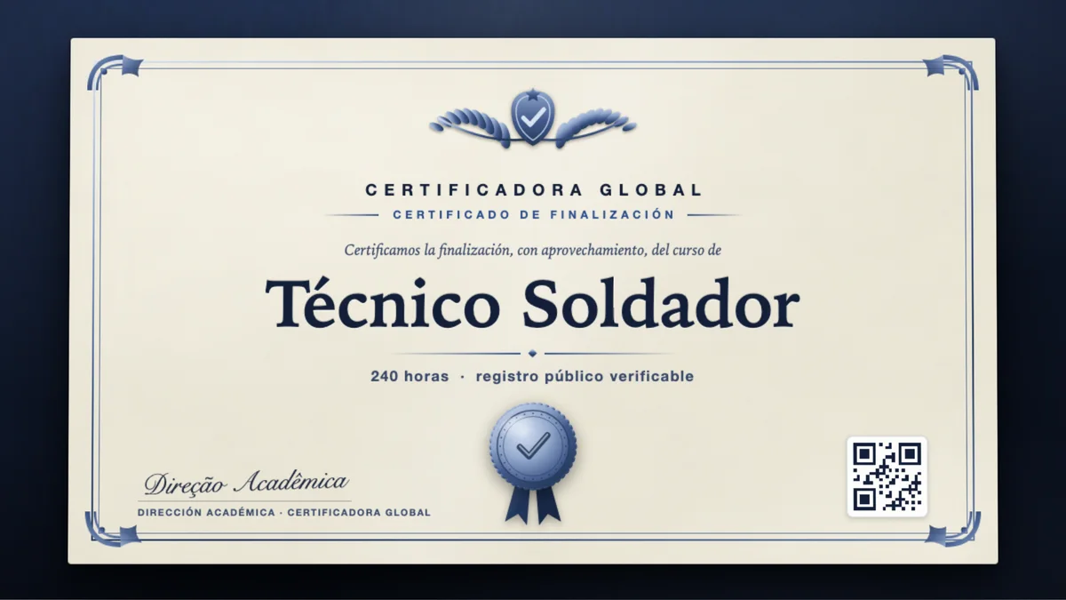 Portada del curso Técnico Soldador