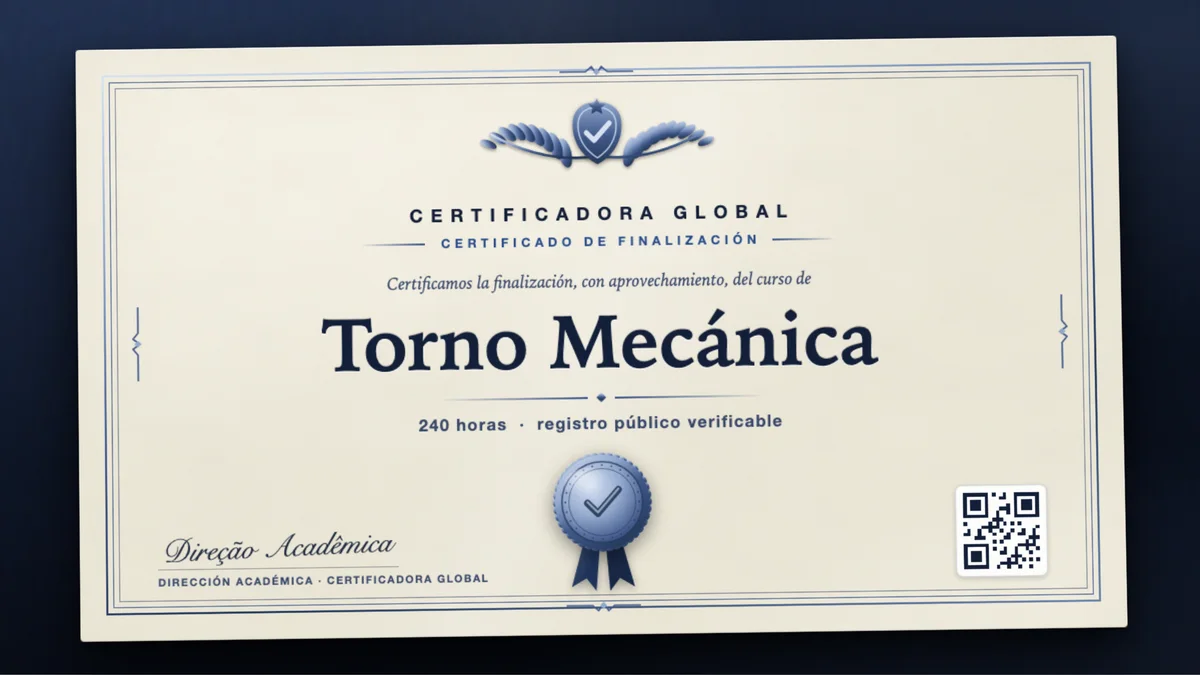 Portada del curso Torno Mecánica