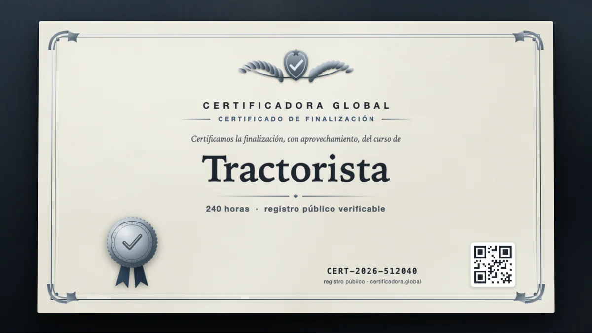 Portada del curso Tractorista