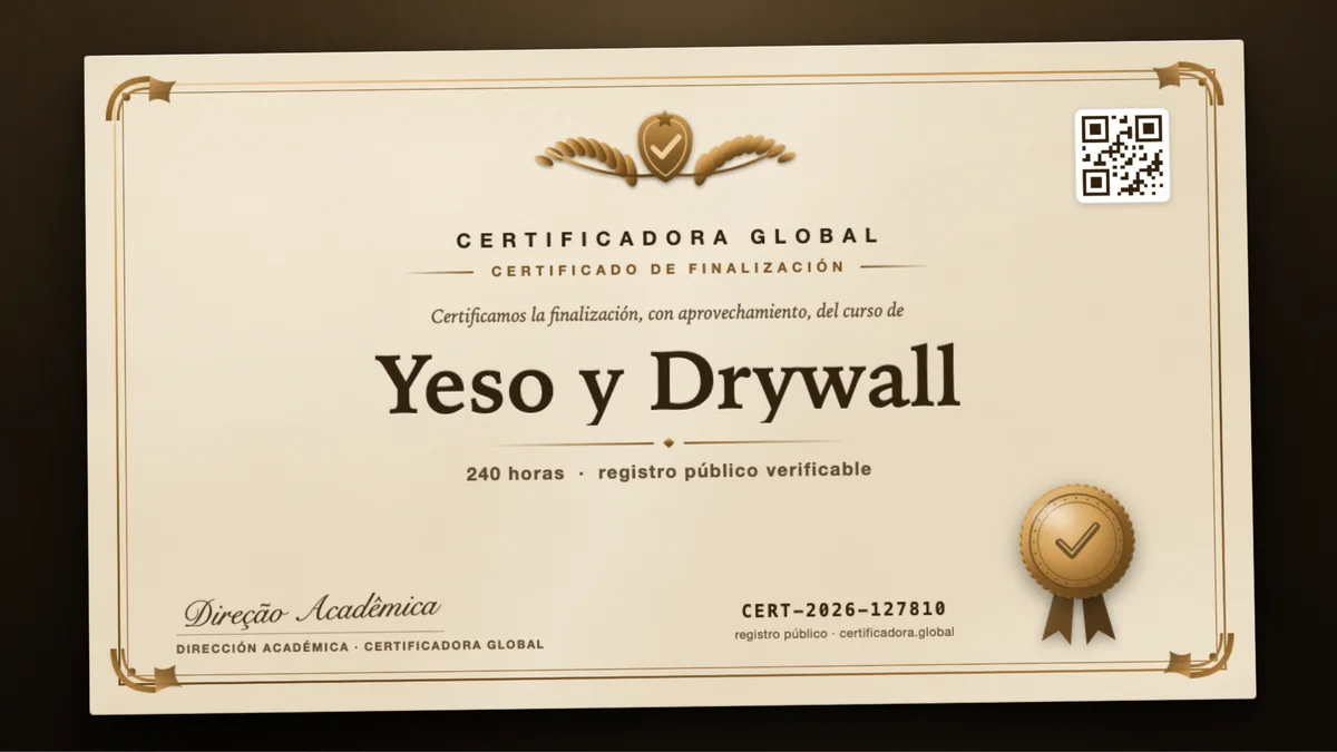 Portada del curso Yeso y Drywall