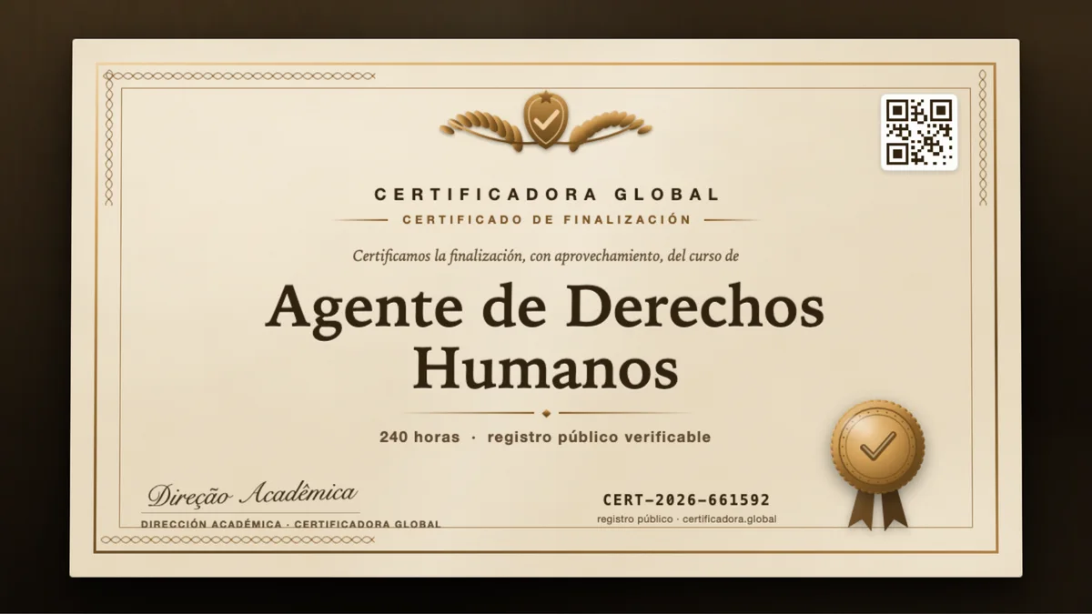 Portada del curso Agente de Derechos Humanos