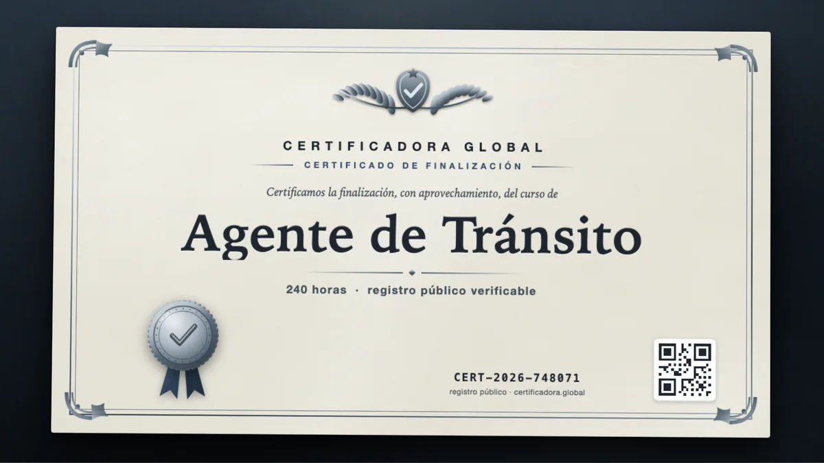 Portada del curso Agente de Tránsito