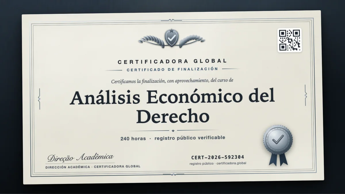 Portada del curso Análisis Económico del Derecho