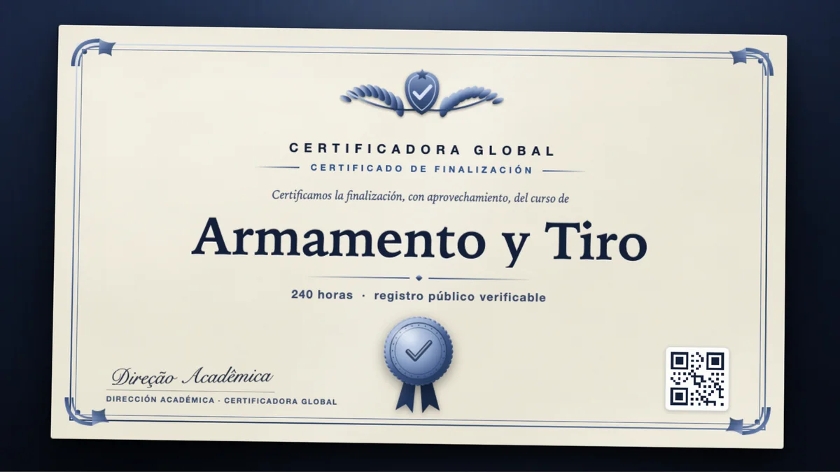 Portada del curso Armamento y Tiro