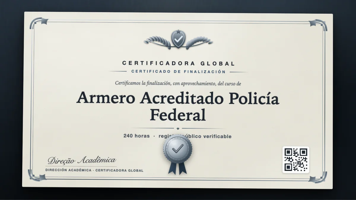Portada del curso Armero Acreditado Policía Federal