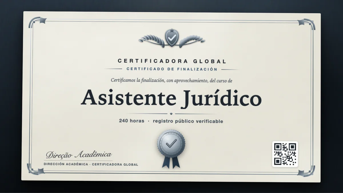 Portada del curso Asistente Jurídico