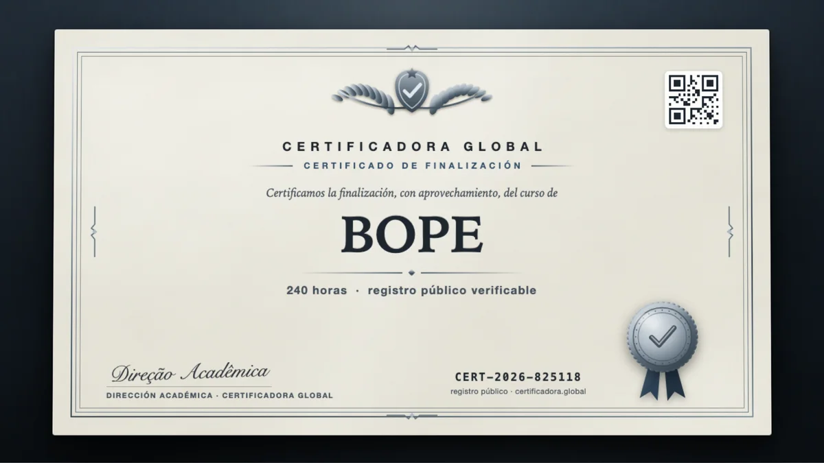 Portada del curso BOPE