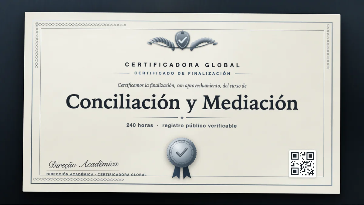 Portada del curso Conciliación y Mediación