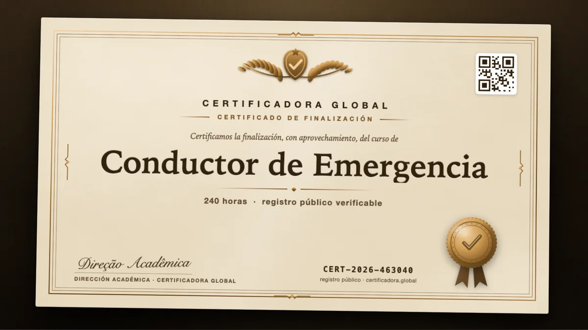 Portada del curso Conductor de Emergencia