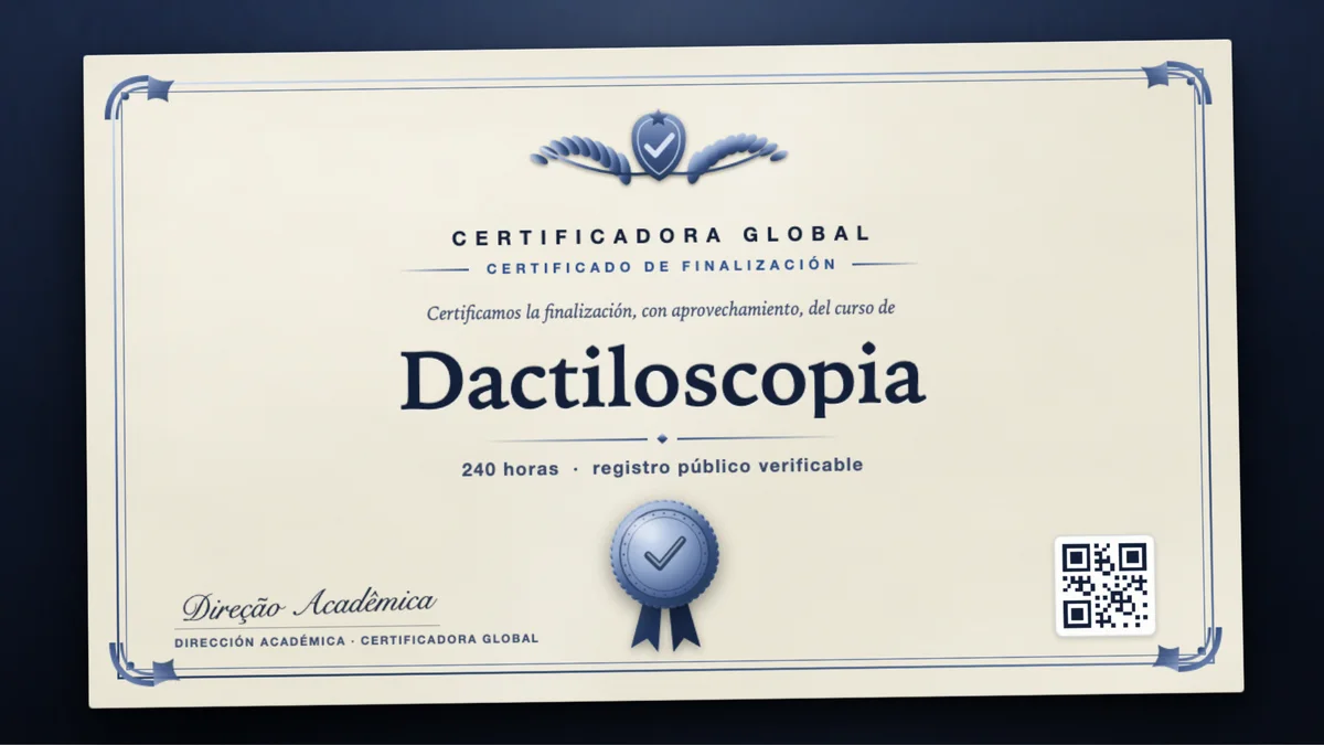 Portada del curso Dactiloscopia