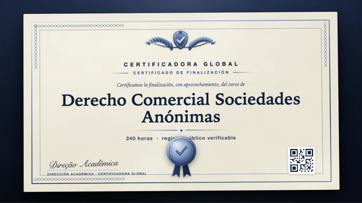 Portada del curso Derecho Comercial Sociedades Anónimas