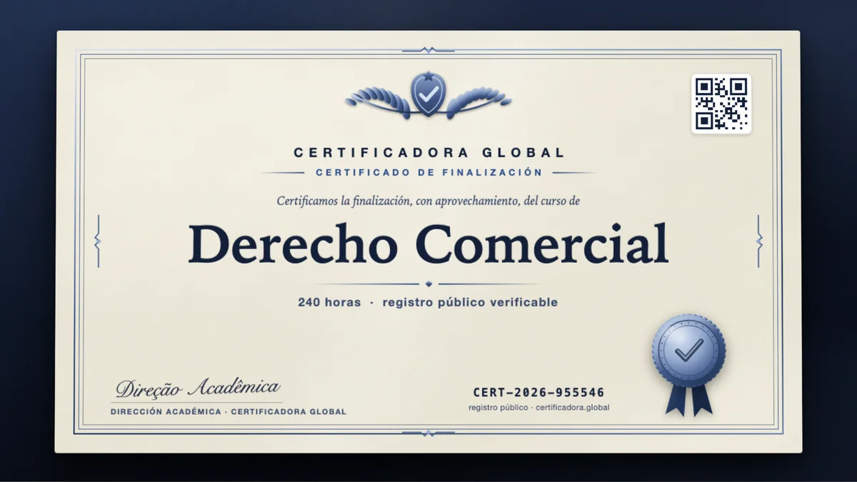 Portada del curso Derecho Comercial